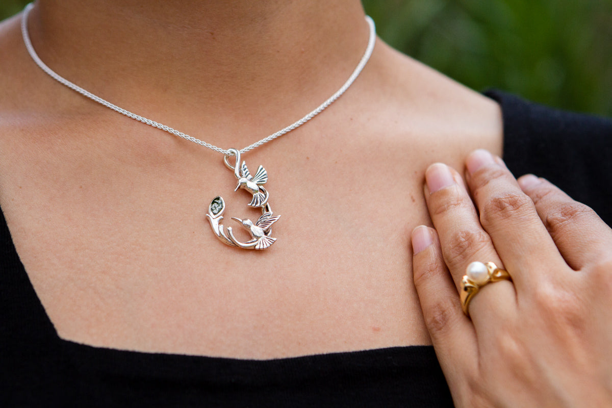 Silver Sympathy Jewelry with Hummingbirds